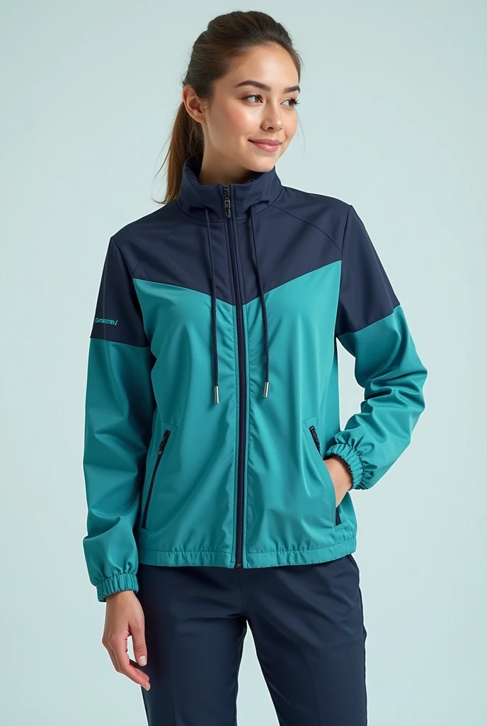 Blue and white sports jacket