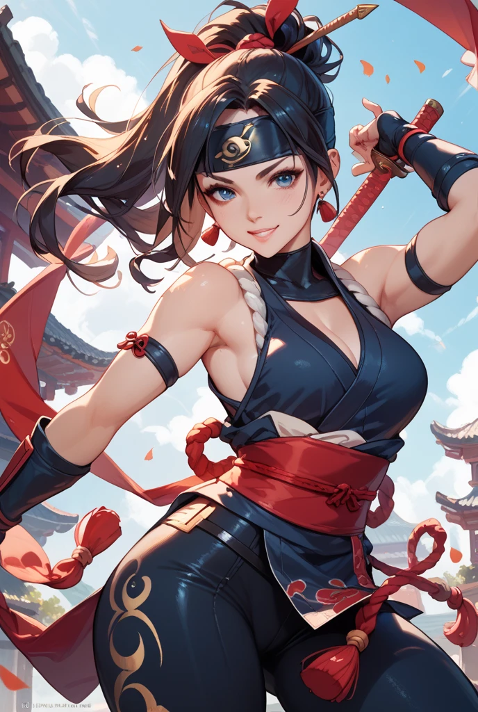 Musashi fighting multiple opponents, adapting like water