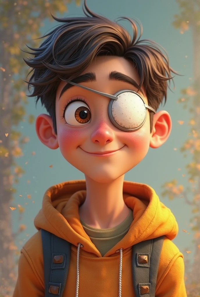 1 boy with black frame goggle