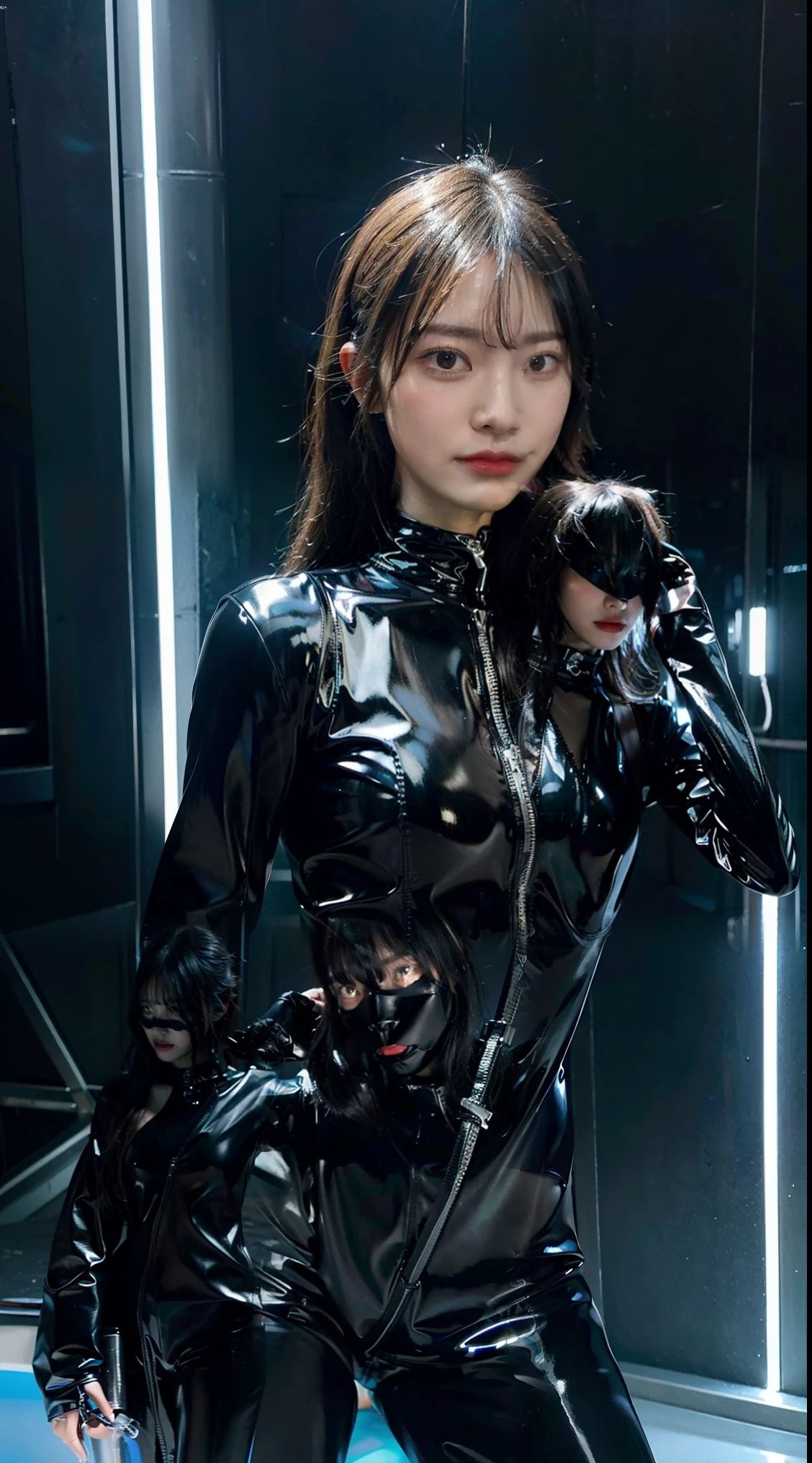 Ultra skinny, petie, korean boy, cute, black latex