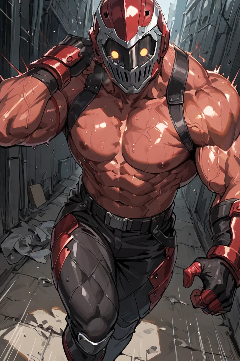 masked, Superhero, hero, strongest human, strong and robust male, savior, bound, subdued, unable to move, immobilized, tentacle, Armor, helmet, Tentacle entanglement, uniform, Wrapped around the body, Binding hands togethe, A gagged mouth, Foreign object invasion