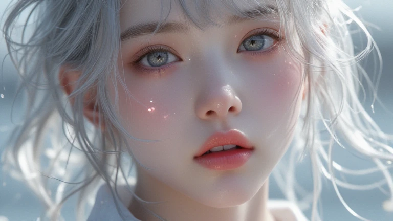 (masterpiece:1.3), (8k, Realisticistic, RAW Photos, Best image quality: 1.4), Fair skinの妖精の女性、Long Hair、Cleavage:2.0、Highly detailed face、Attention to detail、double eyelid、Chest to chest、Sharp focus:1.2、Beautiful woman:1.4、Silvery white hair、highest quality、masterpiece、超A high resolution、(Realisticistic:1.4)、Highly detailed and professionally lit smiles、Loose, Light, Shoulders out、thin、Serious expression、Short-haired、Deadly position, Gorgeous Accessories, one person (RAW shooting, Realistic:1.5, 8k, highest quality, masterpiece, Ultra-high resolution), (((heavy snow))), Perfect dynamic composition:1.2, (Modern city night view City building facade, Expressions of sadness:0.9, Tears flow:0.9, Crying with a broken heart:0.9), Highly detailed skin and facial textures:1.2, Slim office lady wet with rain:1.3, Fair skin:1.2, Sexy beauty:1.1, Perfect Style:1.2, beautifully、beautiful:1.1, Very beautiful face:1.2, Water droplets on the skin, (Rain drips down on my body:1.2, Wet body:1.2, Wet Hair:1.3), (Holding a bloody knife:1.2, How to properly wear a wet white blouse:1.35), (Center of chest, Bra is sheer, Chest gap), (Beautiful erotic eyes:1.0), (Too erotic:0.9, attractive:0.9), necklace, Earrings, bracelet
