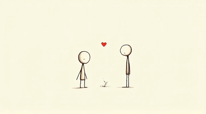 A simple drawing of two human figures: a figure extending its hand with a heart towards another figure, who is sitting on the floor with a sad expression. This symbolizes empathy and support rather than rejection..