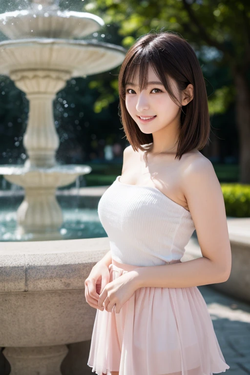 (((A beautiful woman standing in a windy park:1.3))),(Hair blowing up in the strong wind:1.3),(Shirt floating in strong wind:1.3),(Skirt floating in strong wind:1.3),Hold down the rising frilled skirt with your hands:1.3),Off the shoulder,White shirt,Looking at the audience,whole body,From above,look up,Beautiful Hands,(Reddish brown wet shiny short messy hair),Blushing cheeks,Pointed red mouth,Big Breasts,Accentuate your breasts,Perfect body curves,Beautiful clavicle,((Expressing happiness through facial expressions:1.3))),Nice face,
Detailed clothing features,Detailed hair features,Detailed facial features,Looking at the camera,,(Dynamic and sexy pose),Cinematic Light,(Highest quality,Written boundary depth,Intricate details,The contrast of light and shadow makes the subject appear three-dimensional,) ,Digital single-lens reflex camera, (Photorealistic),(Picture Mode Ultra HD,)
