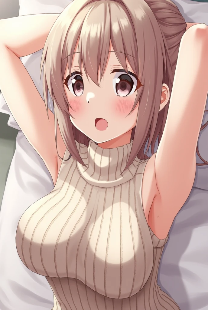 Cute beautiful girl、、Big Breasts、(Embarrassed, blushing, screaming, ticklish, crying, laughing:1.4)、Spread your legs and tickle、Beautiful Eyes、Brown skin、Braid、upright、