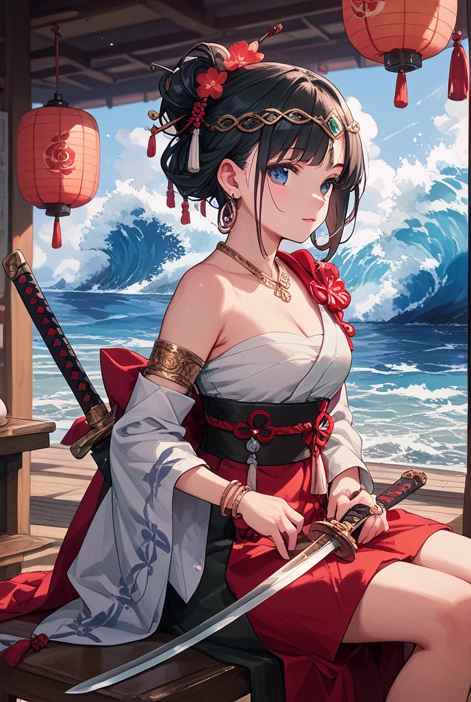 Official art using high-quality hand-drawn watercolor sketch techniques. (best quality,4k,8k,highres,masterpiece:1.2),ultra-detailed,beautiful detailed eyes,A girl with beautiful eyes, everyone, beautiful anime girl, cute anime girl, smooth anime art, anime style, elegant colors, soft lighting, delicate beautiful eyes, very coquettish, (beautiful large breast:1.2), (correct hands:1.2),