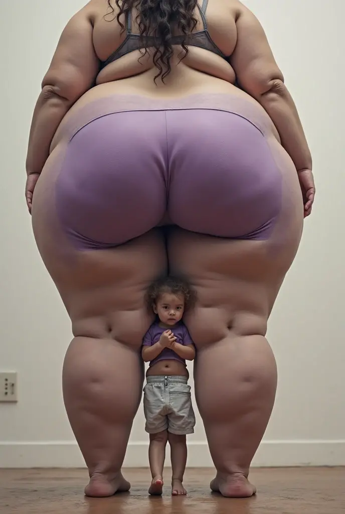 Bimbo with big ass and huge in lace micro bra playing with kindergarten people, with newborn black African babies , children , nursery