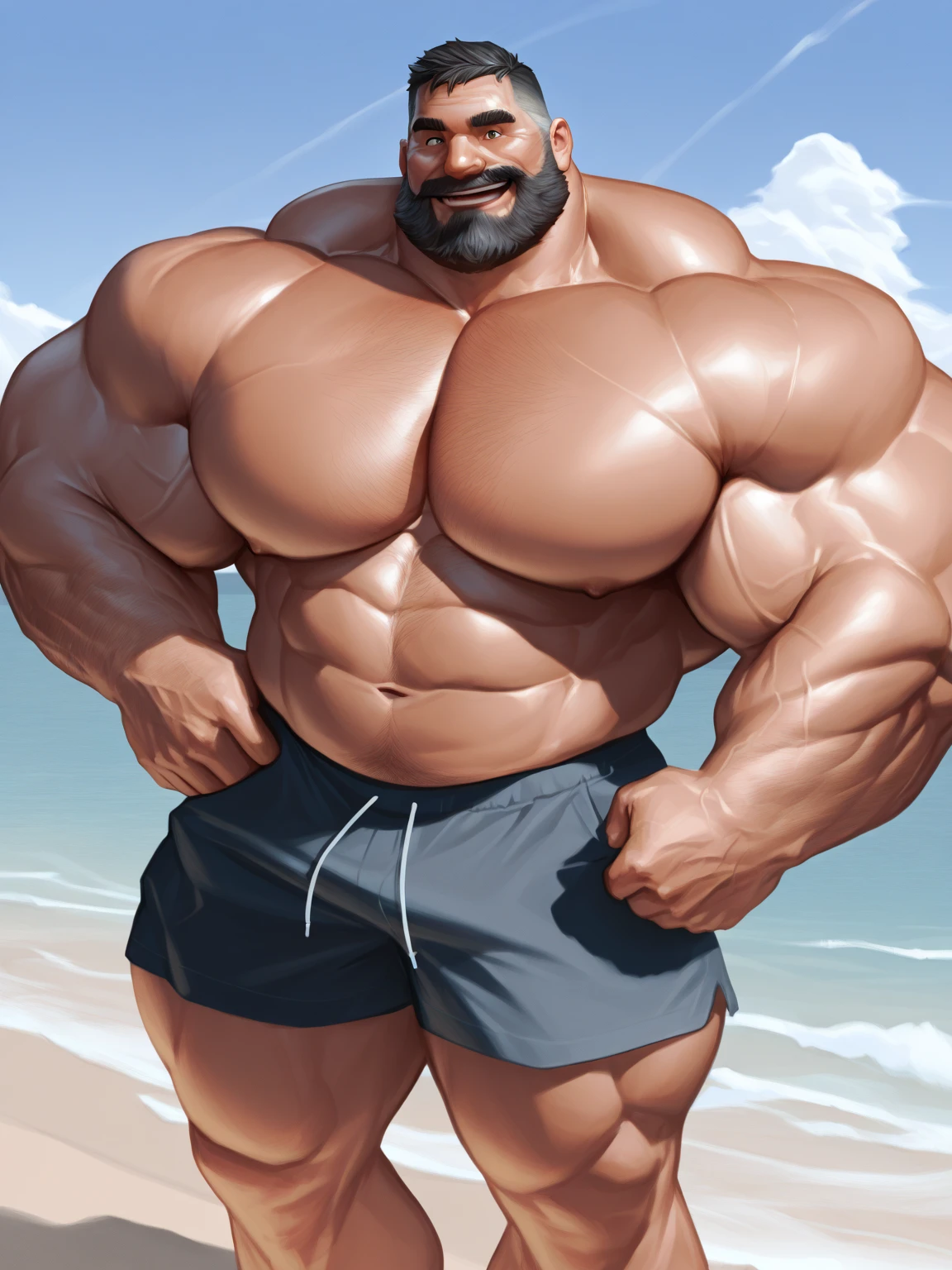 Dsharp, lindong, huge muscular old man nude with huge penis, pool, dark green hair ,simple background ,thick chest hair), happy, pectoral, thick arms, huge pectoral, ((huge penis:1.2 and huge balls, thick and long penis, cock, up penis)), short hair, bigger pec, bigger pectoral, hyper pec, hyper pectoral, extremely huge pectoral, wide pectoral, masterpiece, semirealistic:1.2, high detailed, 8k, high resolution, perfect center, full view. ((really big muscle, massive muscular, wide shoulders, sixpack, thick arms, wide pectoral, super huge muscle, hyper muscular, over sized muscle, huge arms, big arms, huge pectoral))