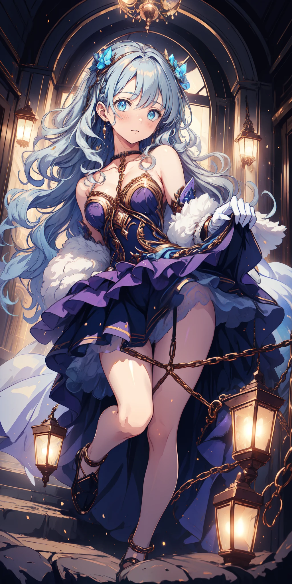 (((photographrealistic:1.5))),((top-quality、8K、16 K、​masterpiece:1.3)),high-level image quality、最high-level image quality、top-quality、hiquality、8 slender body、Beautiful feceボディーライン、Beautiful fece女性、Colossal tits、Sexy style、Insist cleavage、Boob emphasis、(1girl in:1.4)、Photorealsitic:1.4、Official art、ultra-detailliert、Beautiful and aesthetic、Beautiful fece、​masterpiece、Show off your cleavage、undergarment、Huge chest chest)、sexy undergarment、garterbelts、Enamel Bondage Costume、(full body1:4）、Beautiful fece女性は, (Medium length hair), Detailed huge breasts, Full body, Lovely smile, (Warm colors), moist, moist, Reflectors, (masutepiece) (photos realistic)(Best Quality) (Detailed) , (8K) (Wallpaper) (Cinematic lighting) (Studio Lighting) (Convoluted) Fashion, Flower arch so magical and dreamy, opulent, ethereal fairy tale, Rich pastel color palette, Ethereal dreamy theme, dreamy and detailed,  The setting of a fairy tale:, (((building with many flowers)))、anime fantasy artwork, anime fantasy illustration, Beautiful feceアートワークのイラスト, Beautiful feceアニメアートwork, elaborate digital art, Convolutedな華やかなアニメCGIスタイル, anime art nouveau cosmic display, Beautiful feceアニメアート, Beautiful feceデジタル芸術作品, Beautiful feceファンタジーアニメ, Detailed anime artwork, Detailed Digital Anime Art, dreamy psychedelic anime、Sexy lingerie、