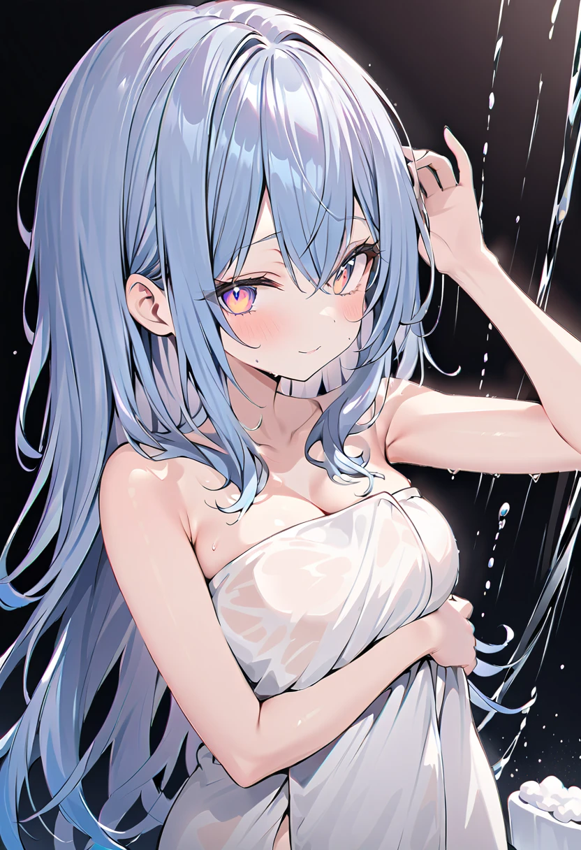 Browsing Caution,masterpiece,Highest quality,High resolution,Very detailed,One girl, Shiro \(no game No life\),Long Hair,Multicolored Hair,Hair between the eyes,Gradient Hair,Yellow Eyes,Flat Chest,, , Lace Underwear, Embarrassing,desire,blush,Faces of Expectation,Seduce,blush,(Sweat),During a break,From the back,Stand with your hands on the wall,Keep your butt up,Spread your legs