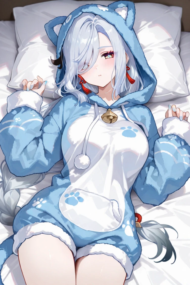 Anime style, masterpiece, greatest ???????, detailed ???????, 16YOgirl, 1girl, catgirl, bob style hair, gray color hair, gray eyes, Black cat ears with pink inside, detailed cat tail, round breast, sexy, light smile, blushed, look at viewers, collarbone, hanging breast, anime, medium Breasts,tits, hanging breast, Anime style, masterpiece, greatest ???????, detailed ???????, 16YOgirl, 1girl, catgirl, bob style hair, gray color hair, gray eyes, Black cat ears with pink inside, detailed cat tail, round breast, detailed cat ear, ring motif cat tail, cup c Breast, shark pejamas, sharks hat