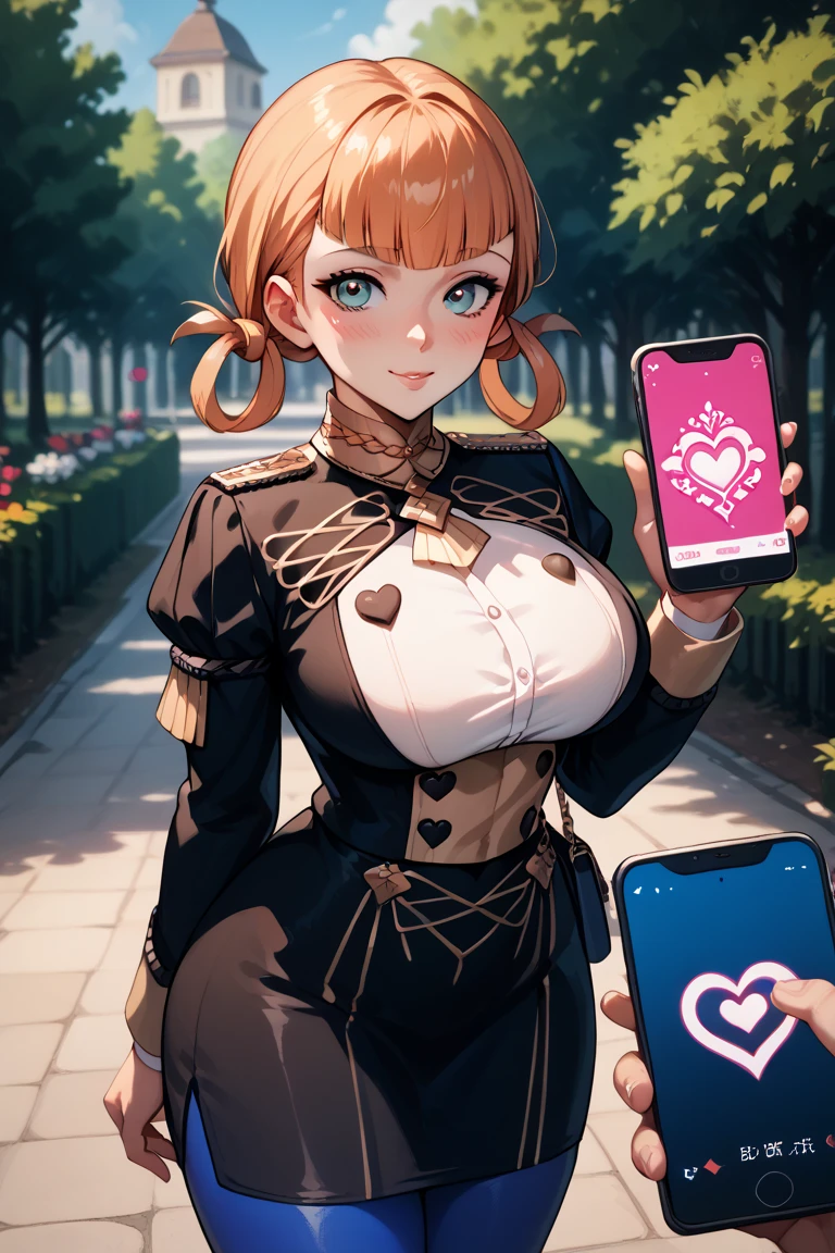 score_9, score_8_up, score_7_up, source_anime BREAK 1woman, pov, Lisa, hypnosis, standing, street at night, heart-shaped pupils, swept bangs, dress, belt, brainwashed, blush, looking at viewer, thigh gap, phone, heart, eye symbol, brown hair, rating_questionable, lis from genshin impact, busty, milf, seductive, thick, plump, curvy