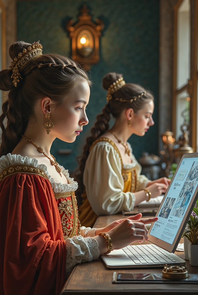 Create renaissance-era people using iPads and computers 