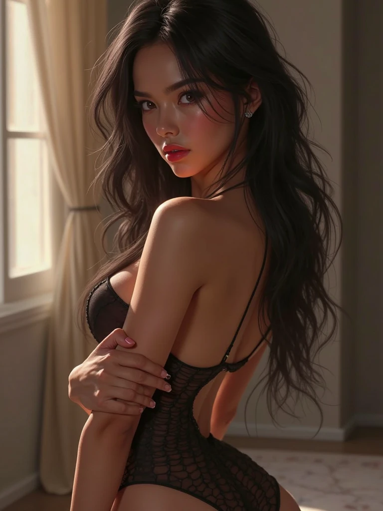 Femme manga sexy allonger