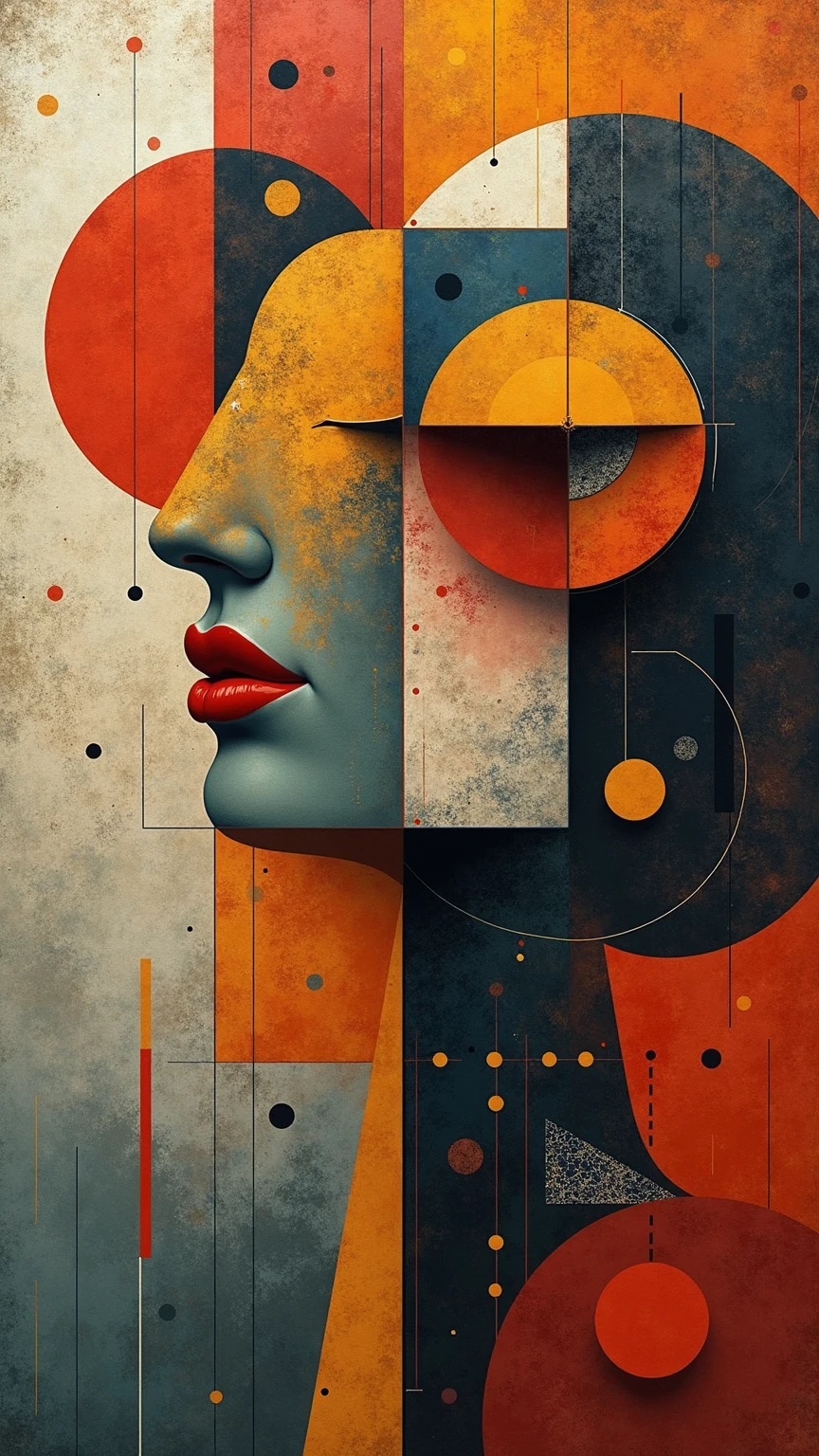 Bauhaus Style（Bauhaus-Style）、Very delicate and fine、Picasso:0.5、 abstract painting:1.5、