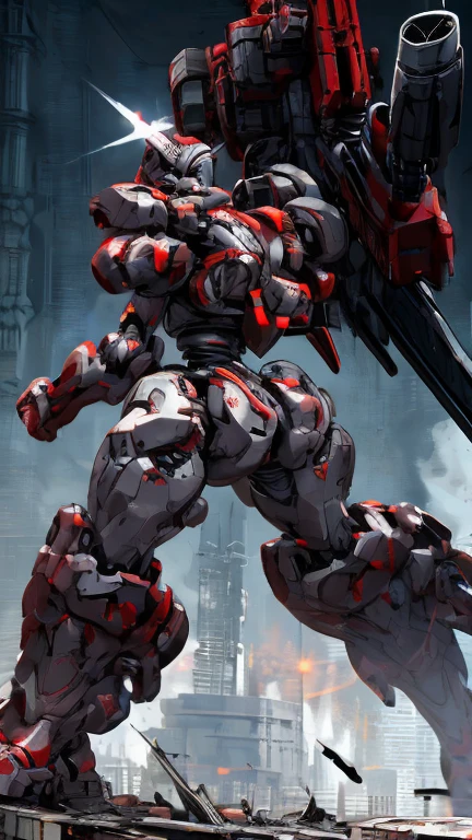 （masterpiece、8K、Ultra-delicate、hight resolution），(((Female Ultraman)))，(((No muscles，large Boob)))，(her head is tapering,The body is made of red and silver，pink armor,The arms present a streamlined design，On the chest there is a round calculator，Looks tall and thin，The overall shape is streamlined、Modern)，posed for photo，high-angle，city ruins，backgroung details，（（（full body Esbian））），独奏，(((Huge feeling))),NSFW,Cameltoe,(Dynamic victory Pose:1.2),from below,ass focus,the morning sun,(Erect clitoris:1.3),((Open pussy:1.5)),((wet pussy:1.2)),(long silver hair:1.1),red blush,smile,((from behind:1.2)),((ass)),((all-fours:1.2)),(Raise your buttocks high:1.2)、(kowtow:1.2)spread buttocks