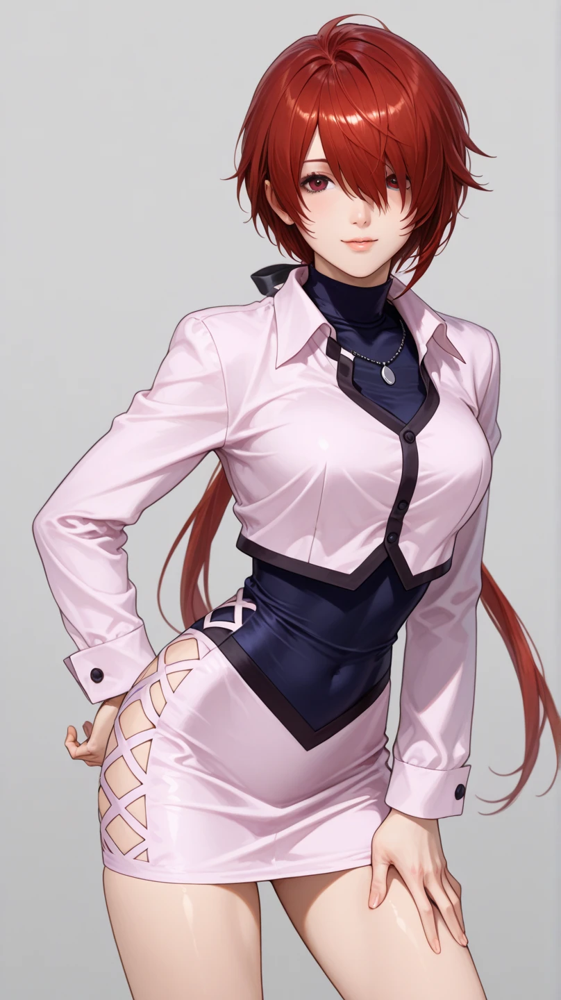 a cartoon image of a woman with red hair and glasses, hinata hyuga, misato katsuragi, sakura haruno, haruno sakura, yayoi kasuma, sakura haruno in slug sage mode, hinata hyuga from naruto, tsukasa dokite, female anime character, illustrious makinami, megumu okada, from naruto