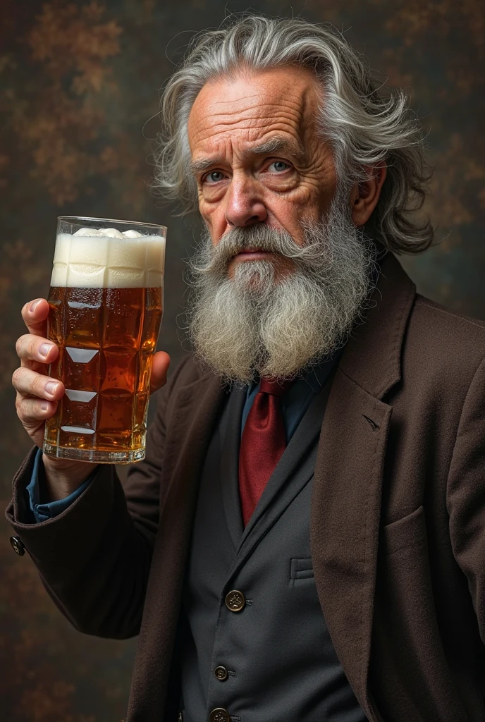 Generate realistic image of an older man, estilo