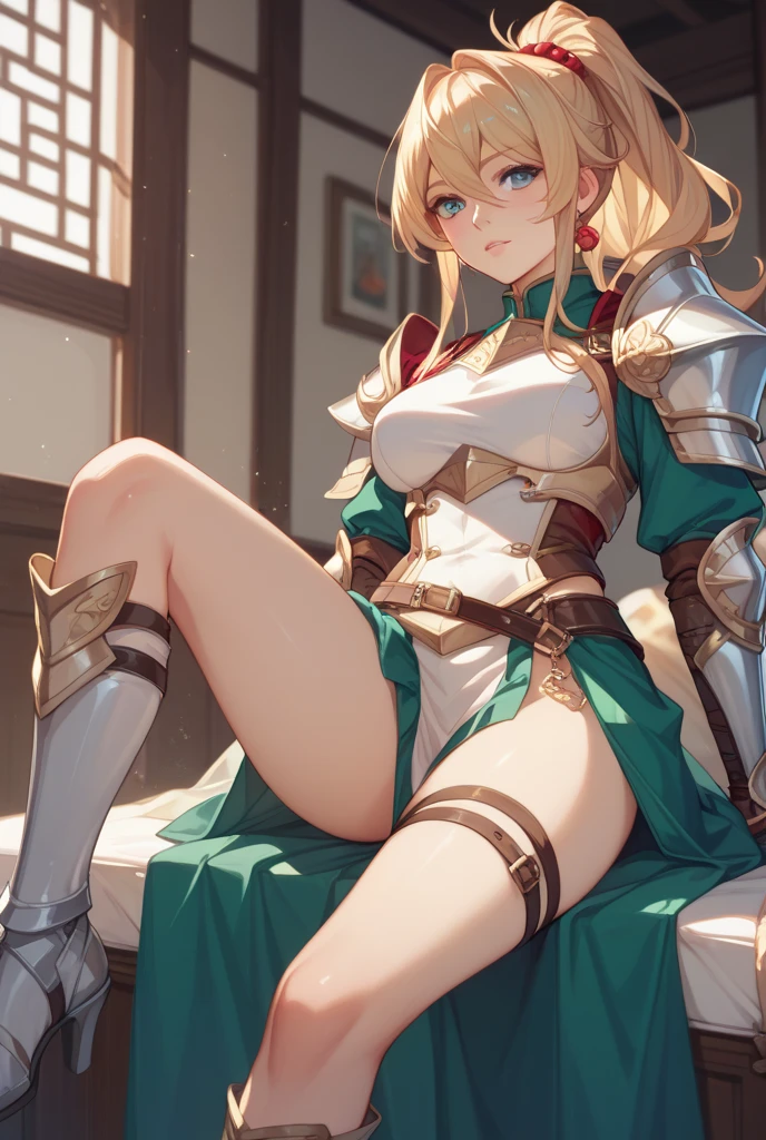 nsfw:1.3、masterpiece, top-quality, The ultra -The high-definition, Top resolution, ighly detailed, profetional lighting、animesque、1 girl in、A slender, Very cute, Young face, Hands are restrained、Armored dress, Blue and white armor、White inner、Golden decoration、ripped clothing、Wet clothes、Sheer clothes、Fluffy breasts、blonde hair, blue eyess, crying how bright、tears、lie on one's side、opening legs、raise her legs、cleavage of the breast、 (Multiple Goblins:1.5)、Attacked by goblins、in woods, vaginal penis , (gangbang sex:1.4), group SEX, Intercession with goblins, ( large amount of cum on pussy:1.3 ), ( large amount of cum on chest:1.3 ),