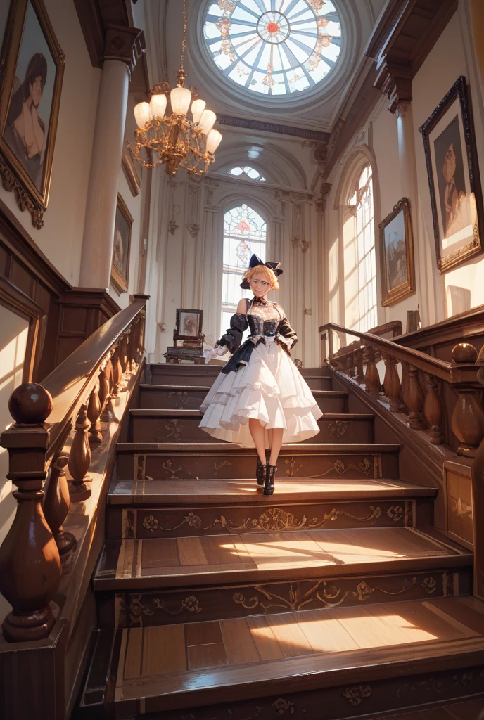 <lora:0528 cross-laced dress_v3:0.8>, (ruanyi0528,belt,cross-laced clothes,see-through,black headwear,fishnets,lace,see-through sleeves,long dress,wide sleeves, hip opening,):1.24,
BREAK 1woman, ((young woman)), adorable, clear face, solo, (((full body))):1.34, ((curvy body, slender, multicolor blonde hairs)):1.2,
BREAK soft light, light on face, cinematic lighting, detailed(shadow),
BREAK <lora:add_detail:0.45>, extremely detailed, CG, finely detailed, (masterpiece, best quality):2.0, ((photorealistic:1.15)),
BREAK <lora:uber_saggy2:0.68>, saggy, sagging_breasts, ((gigantic breasts)), <lora:Front face lighting åé¢ã©ã¤ãã¢ãã v2:0.5>,
<lora:ThroneRoom:0.7>, ((throneroom, detailed throne room, indoors, luxury throne, 1moon, wide grand hall, (halo of merit), glass window, moon light, a woman sit on a throne chair)):1.1,