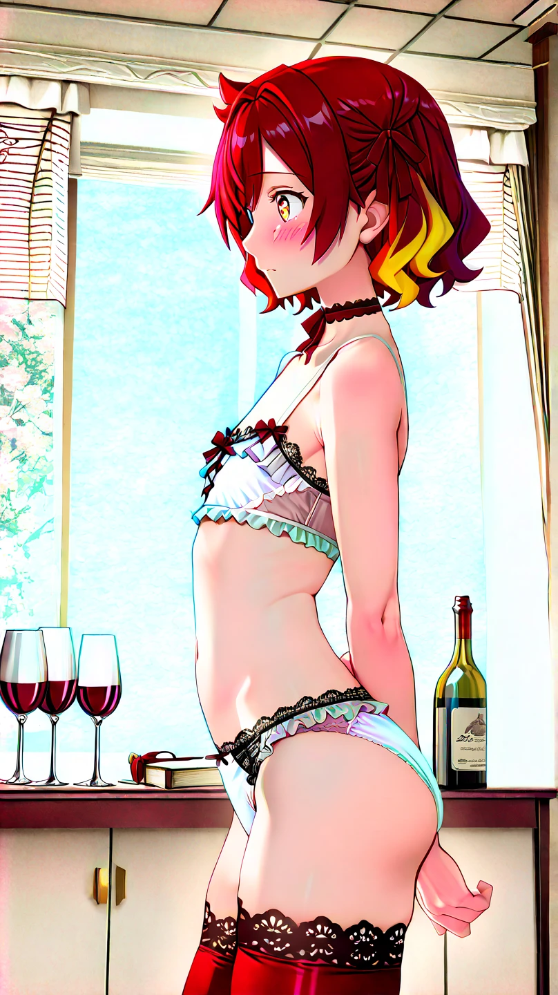((highest quality)), ((masterpiece)), (be familiar with),One female,nsfw,Erect nipples,Sleeveless shirt,pants,Bewitching Smile
