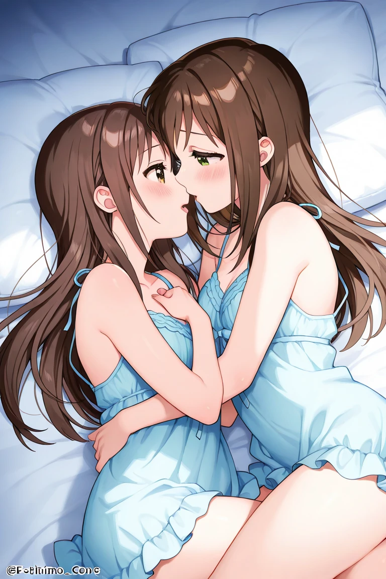 How to sit a girl,Depth of written boundary, delicate eyes, full hand, 余分な手feetなし,arm2Book,feet2Book,distinct nose bridge,fine skin、Smooth、perfect beauty、((small breasts))、thin,((Natural style)),brown hair、Book当に美しい、beautiful profile,perfect style,Ahegao,((boyish clothes)),shortcut,hotel room,big window,on the bed,lighting dark,1put your wrist on top of someone2Book,1人にfeet首2Book,my face turned red,Don'Do not fold your hands,feetは組まない,((Kiss between girls)),((All nude)),((French kiss)),((cloudy eyes))、((Crotch fingers))、((rape))、((Kiss in the crotch))、((正確な手feetの数))、((gasp))、((sexual excitement))、((hug))、((Back hug))、((hug each other fiercely))