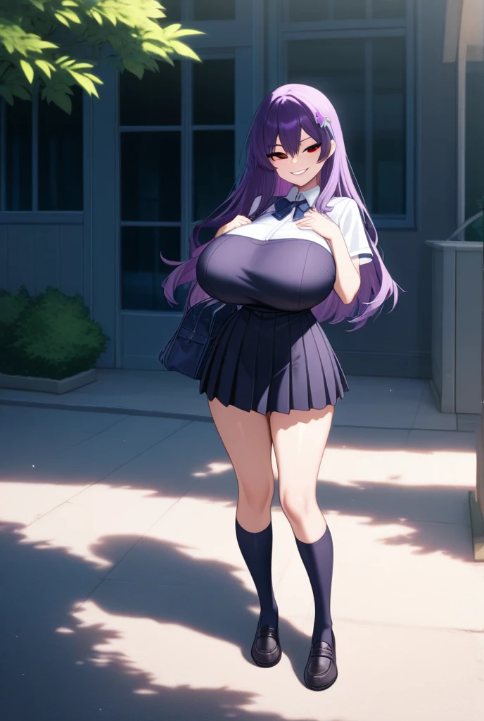 (1girl, solo:1.5), long_hair, purple_eyes, purple_hair, bangs, smile, symbol-shaped pupils, multicolored hair, star-shaped pupils, ,nsfw , large breasts, nipple, Walking, , crying,, ,ShoppingMall ,solo, frozen, wet, ,, Naked, Blind ,Temptation, Blank look, empty eyes, , Peeing, lactation, projectile lactation