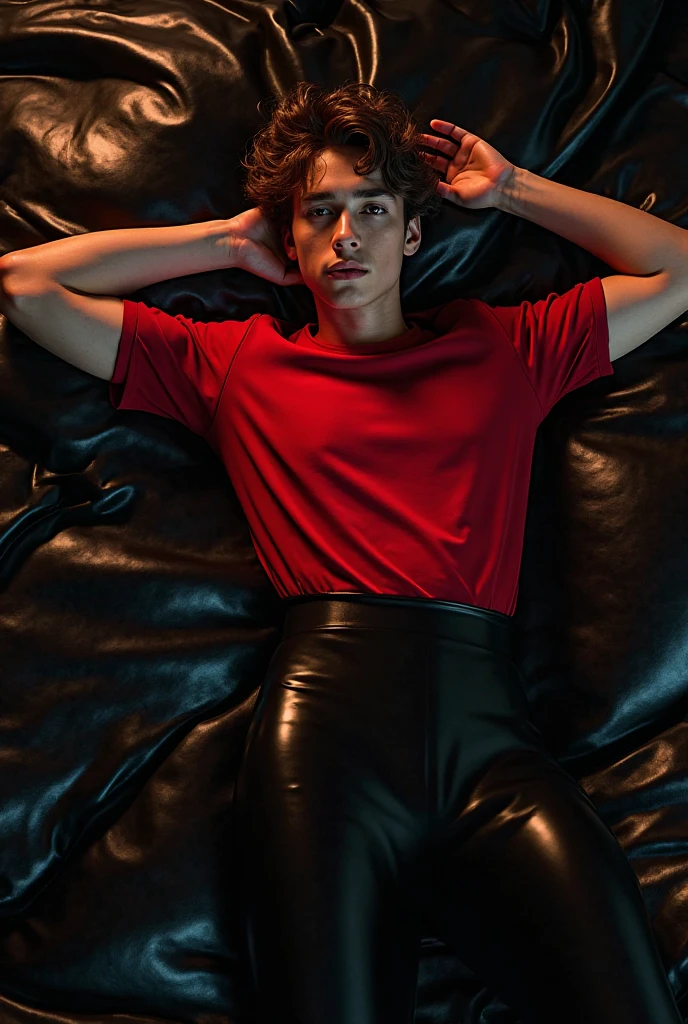 Change Background bedsheet and full body handsome boy, realistic face,8k, ultra realistic.