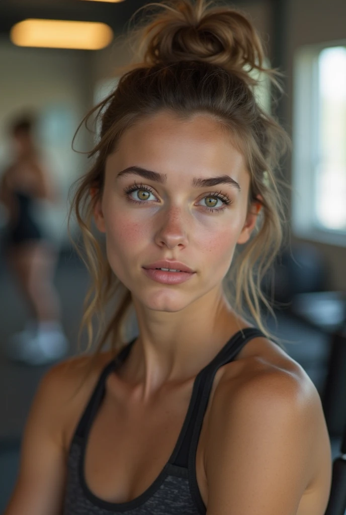 20 year younger gym girl with gym dress gym background images portrait size in blue eyes