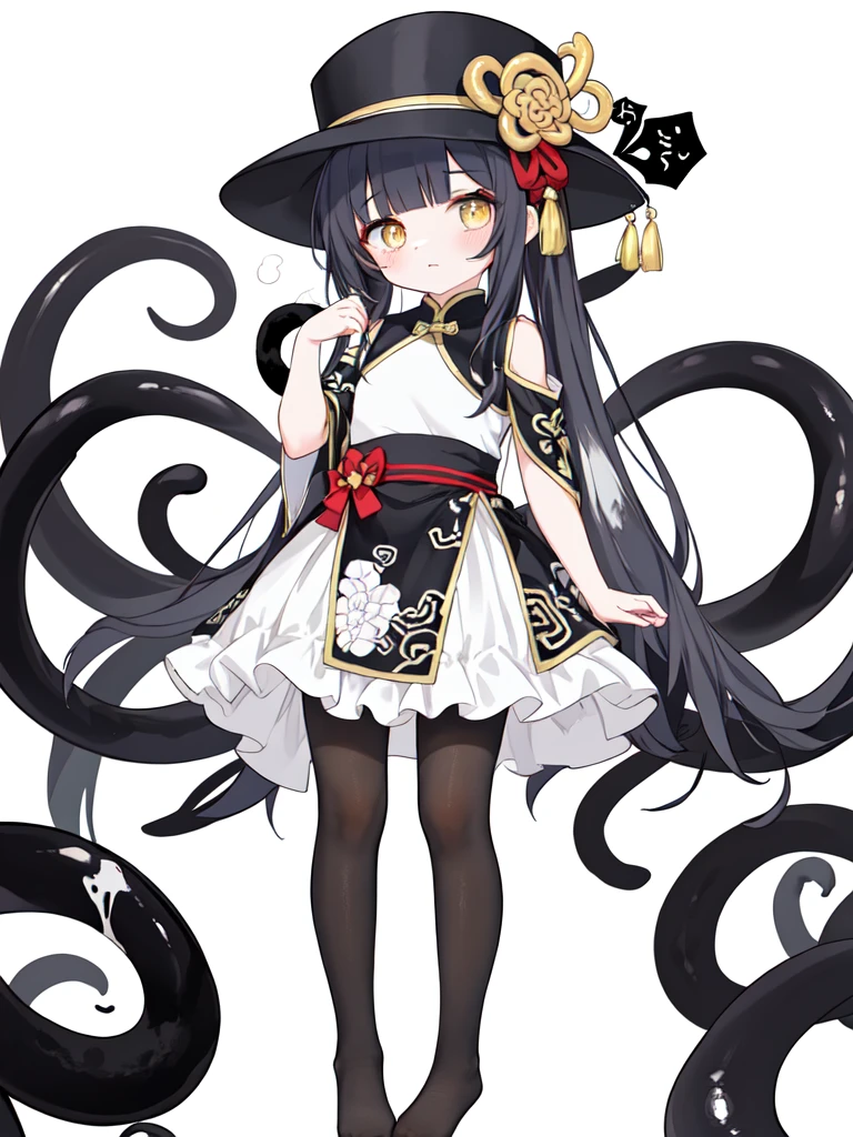 ((Girl fused with tentacles. Tentacles from the skirt)). Kimono Maid Clothing. A dark-haired. natta. On her head2One Luminescent Spherical Hair Accessory. Short skirt. torii gate.
