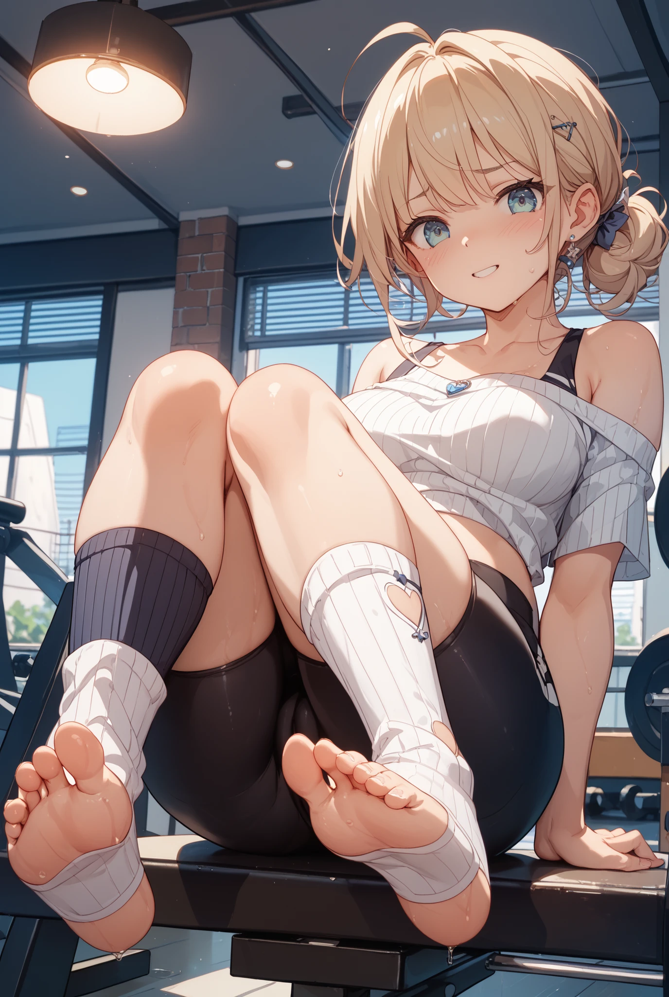 (masterpiece、highest quality、High resolution、Realistic photo、Real looking skin:1.1)、
(The woman is squatting with her knees and thighs together and her legs closed.:1.8)、
(To see the panties々is sitting directly in front of her and looking:1.8)、
(He is resting his chin on his hands and his elbows on his knees.:1.5)、
(A glimpse of panties:1.5)、
(She has a grinning smile:1.5)、
(She has a mature look:1.5)、
(She is wearing a skin-tight sleeveless T-shirt.:1.5)、
(She is wearing a flared mini skirt:1.5)、
(She is wearing white socks:1.5)、
(The panties are white and patterned:1.5)、
(Brown medium length hair:1.5)、
(Location: Living room of an apartment:1.5)、
1 Japanese Girl、solo、Full Body Esbian、Beautiful Eyes、Shining Eyes、Shining thighs、NSFW