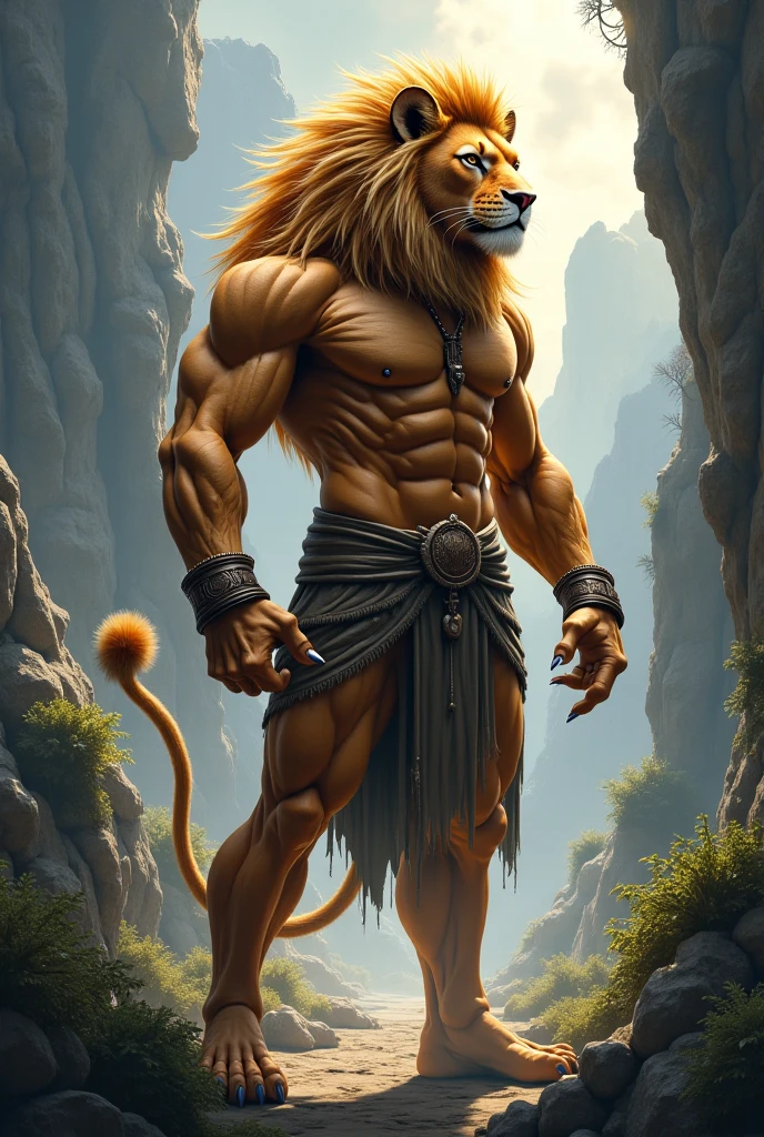 Haff man haff lion