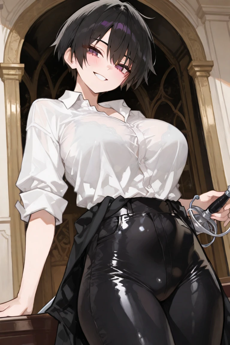 high quality, detailed, Realistic, (19 years old japanese idol maid boy), (detailed black eyes), (black short hair), (abs), (shiny skin), dungeon, (apron, head dress), (tiny thongs), (bulge:1.2), candle, (detailed nipples), detailed areola,