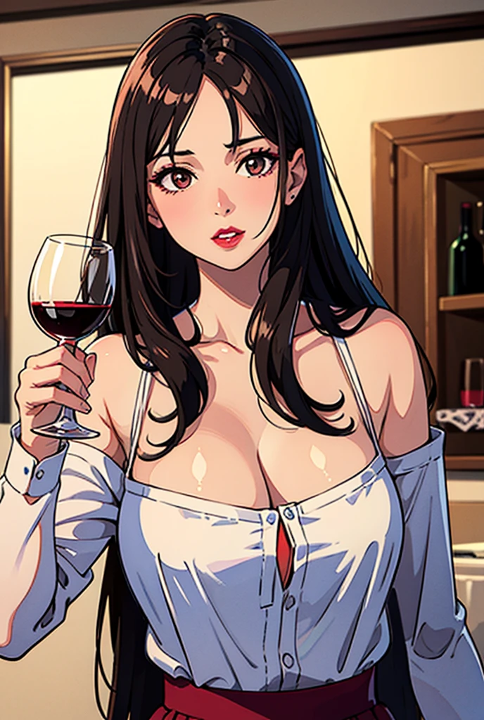 woman romantic dinner