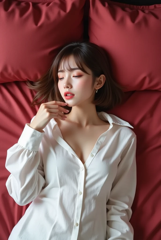 Female student sleeping wonderfully erotic