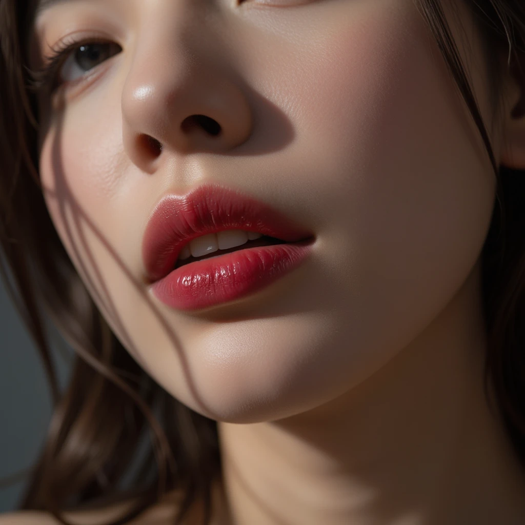 (middle age woman), (drooping eyes, realistic skin, angle from below, blush, swollen nipples), (ecstasy face), hair up, zoom up her panties with a realistic texture drawn with super precision,