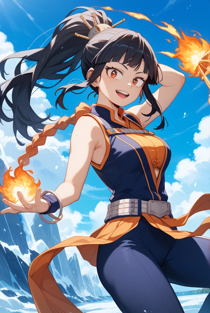 Black hair girl flash her pantus