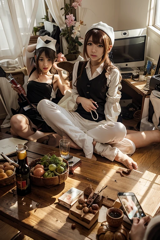 (table top, highest quality, beautiful quality), (realistic:1.4), (detailed lighting, highly detailed skin, very fine hair, shadowy, 8K, 15 years old with baby face、Identical twin sisters of girls:1.2), looking at the viewer, (high key lighting), highest quality, official art, unity 8k wallpaper, 超A high resolution, Embrace、lesbian、like、Super detailed, beautiful and aesthetic