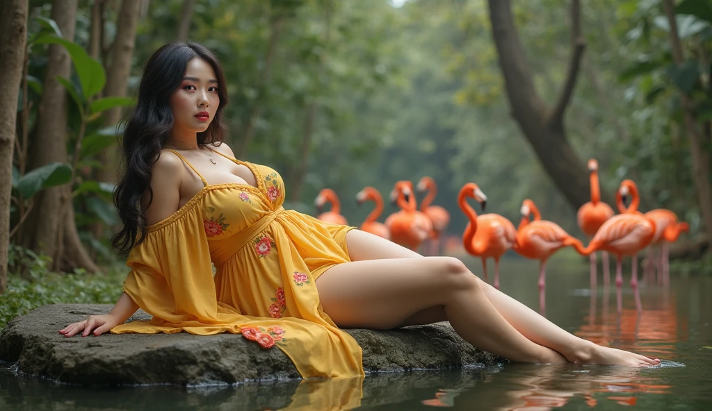 6:57
1Naked woman ,hairy vagina walking on top of the sea touching the moon,tan skin wearing red socks,taking full moon light bath! Black pubic hair, golden fishes jumping out of the water