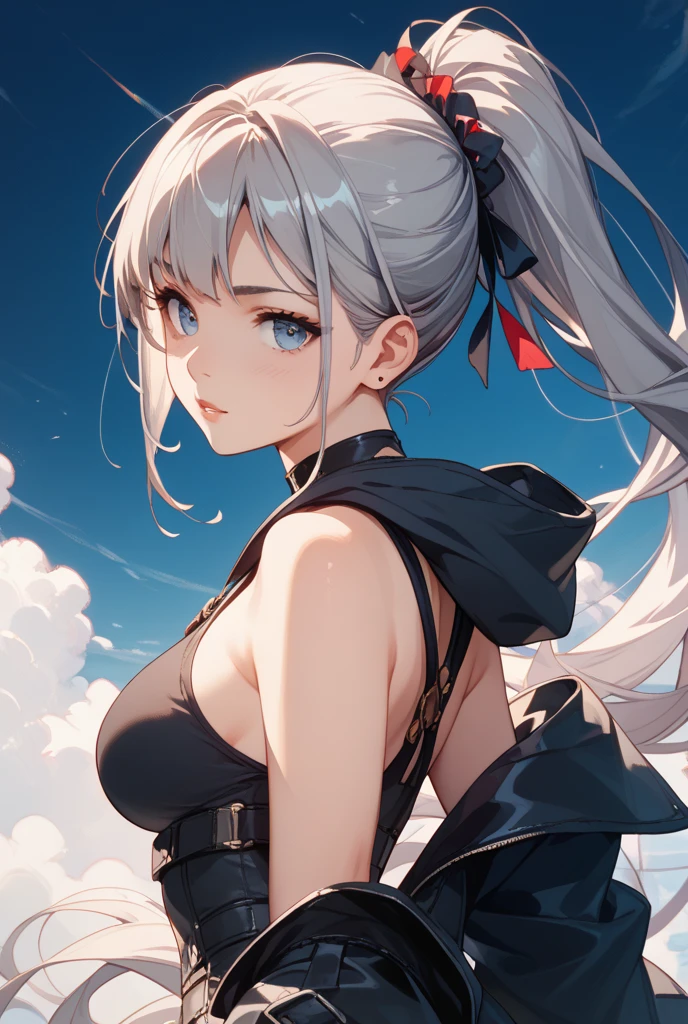 (Best Quality, 8k, 32k, Masterpiece, UHD:1.3), (Photo of Attractive Japanese Woman), ((1 Girl)), ((Moderate Boobs)), Abs, Perfect Body, Ultra Detailed Face, Detailed Lips, Fine Eyes, double eyelids,, (seductive), ((aroused:1.5)), ((in heat)), ((milf)) sexy girl, beautiful girl, jaw-dropping beauty, ((silver long hair:1.2)), ((portrait to face and breast)), ((focus on upper body)), smiling beautifully, sunlight illuminated her beautiful face, ((direct eye contact)), ((incoming hug_kiss:1.3)), ((close up until upper body:0.9)), kissing mouth, blushing, ((slender figure)), ((wearing pink pajamas)), in bed room