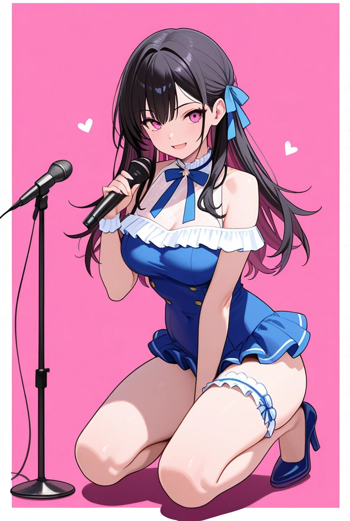 One Woman、Idol、Idolの服装、AKB's clothing、Live Performance Venues、Large crowd、beautiful girl, Highest quality,Cover the screen with your butt, smile, Black Pantyhose, panties under pantyhose、Thick thighs、Big 、Big Ass、Black Hair、Sweaty pantyhose、Angle from directly below、Sweaty crotch、Intense dancing、dance、Microphone in one hand、A vibrator in one hand、Orgasmic face、Face of ecstasy