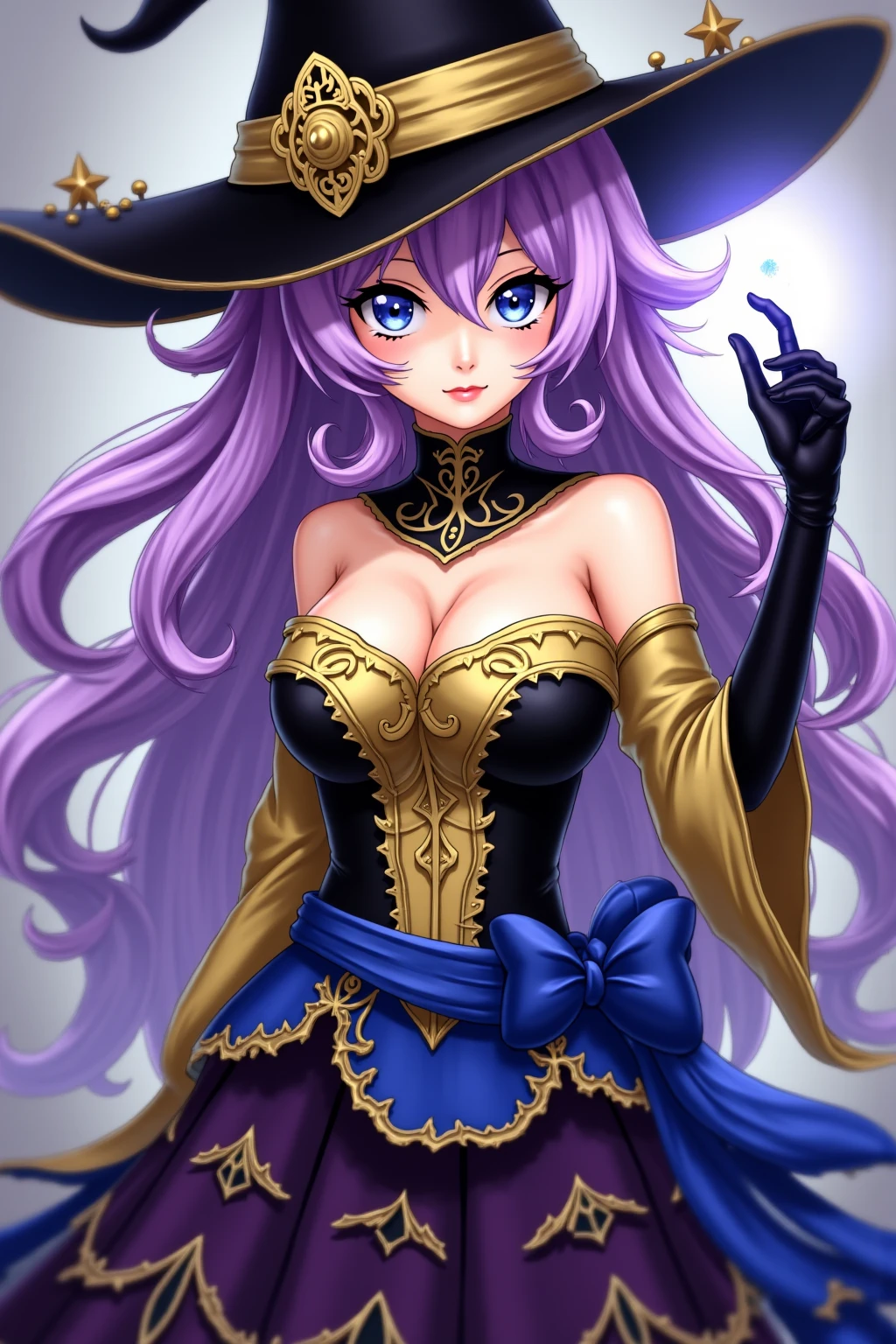 a close up of a woman in a purple dress with a hat and gloves, style artgerm, extremely detailed artgerm, artgerm detailed, ! dream artgerm, artgerm. high detail, miss fortune, artgerm style, cushart krenz key art feminine, stanely artgerm, artgerm lau