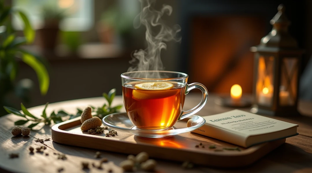 Glasses of tea and kaettle with yello background 