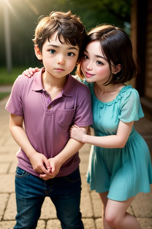 A 43 year old man, children, girl, sitting on a sofa, 90's clothes, backgound inside an old house