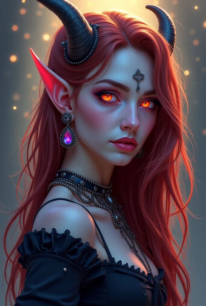 Georgeous taefling redhead woman portrait