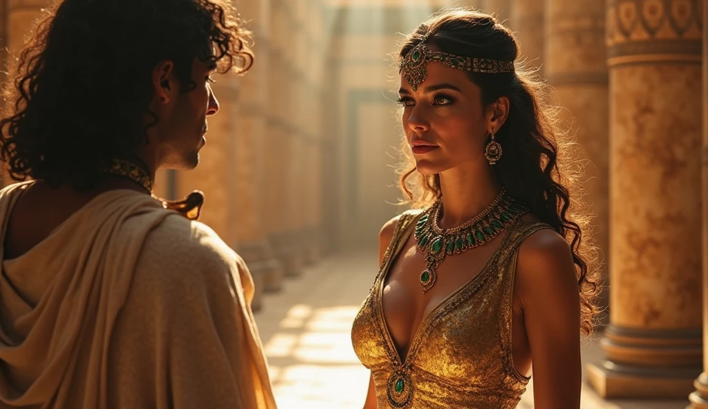 Queen Cleopatra seducing men in 1080 by 1080 format