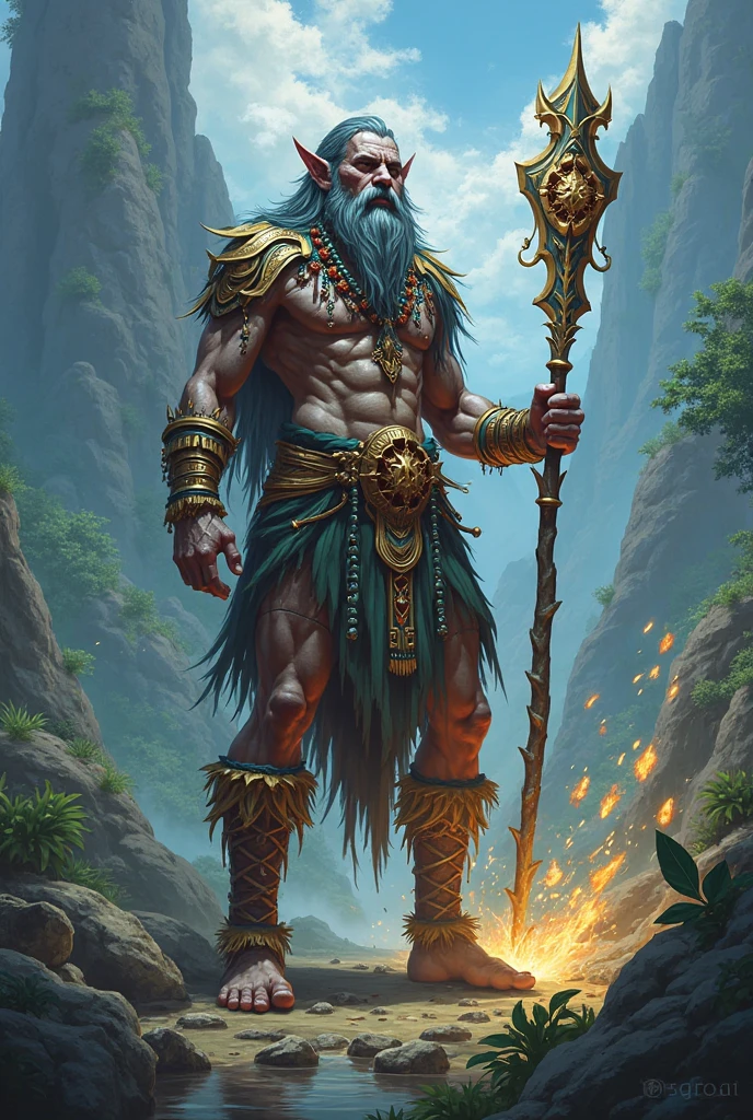 History of craft beer making machines with hops and barrels with mythological working indigenous god