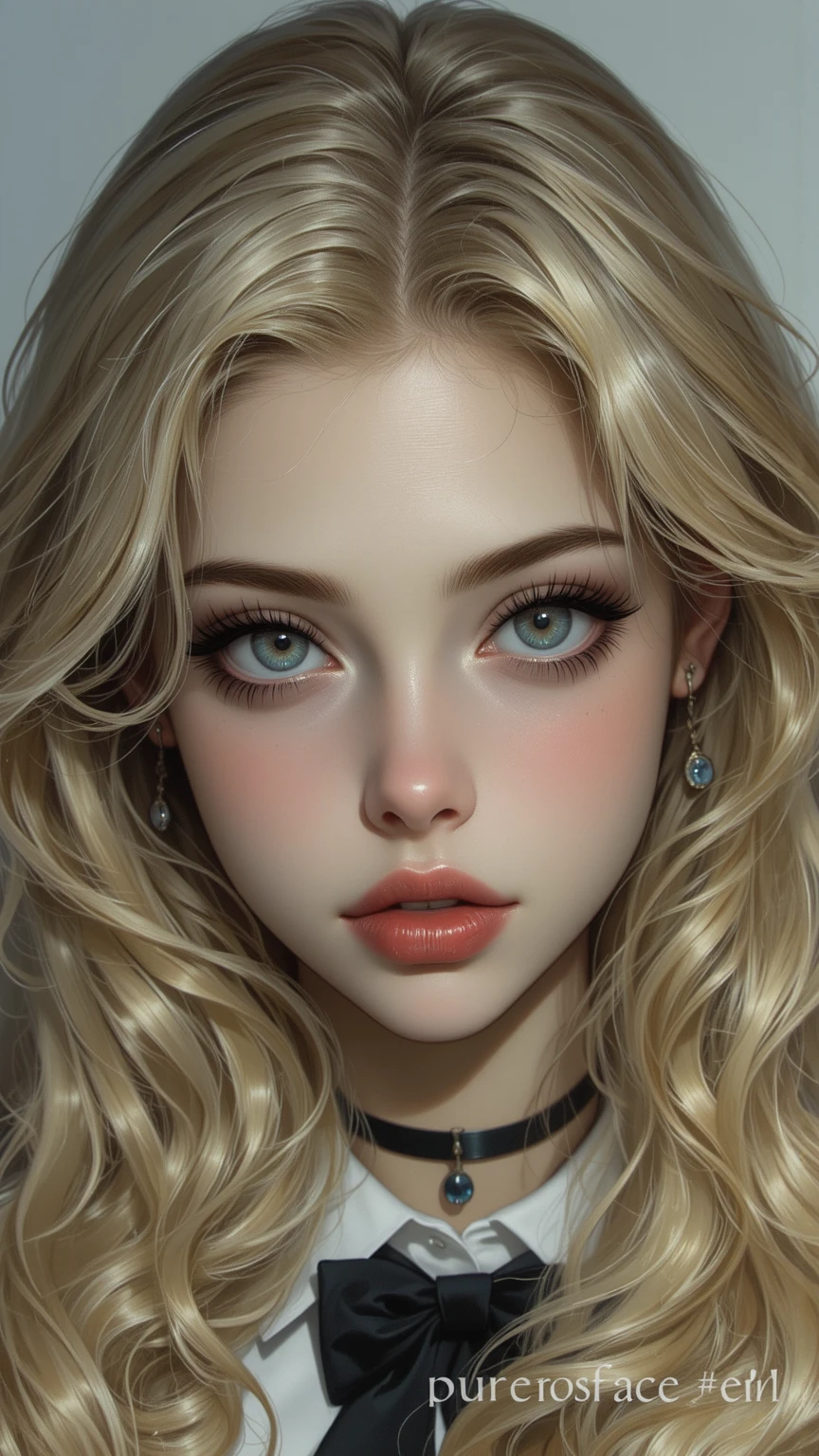 Femme sperme sur son visage ouvre la bouche