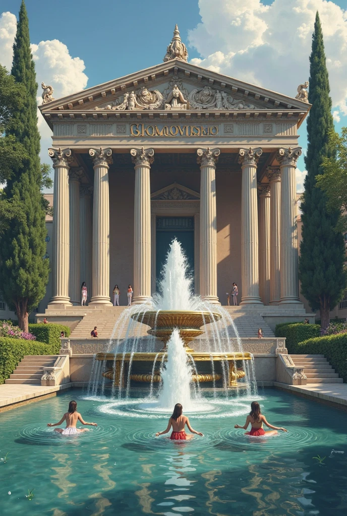 create a half-naked female statue