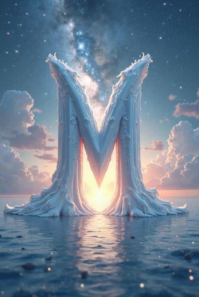 a woman with white hair, bikini branco, white short skirt, red high heel sandal, with the letter Y of blue fire and the number 7 of blue fire in the hands floating in the sky.